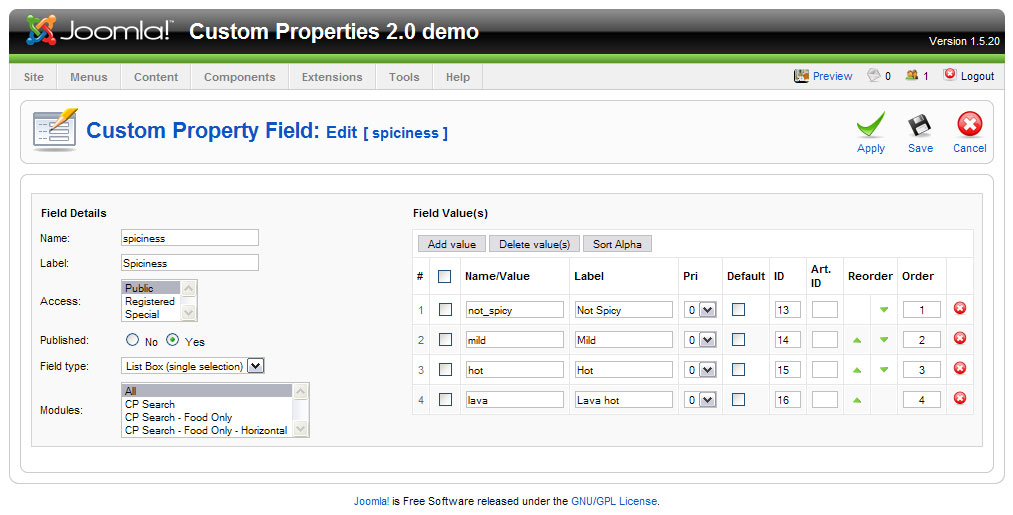 Custom Properties: Edit Tags